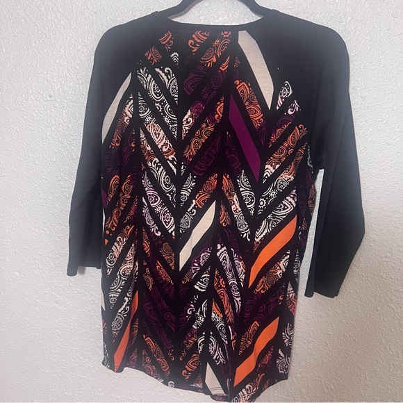 LuLaRoe Multicolor Chevron Long Sleeve Top - Picture 2 of 4
